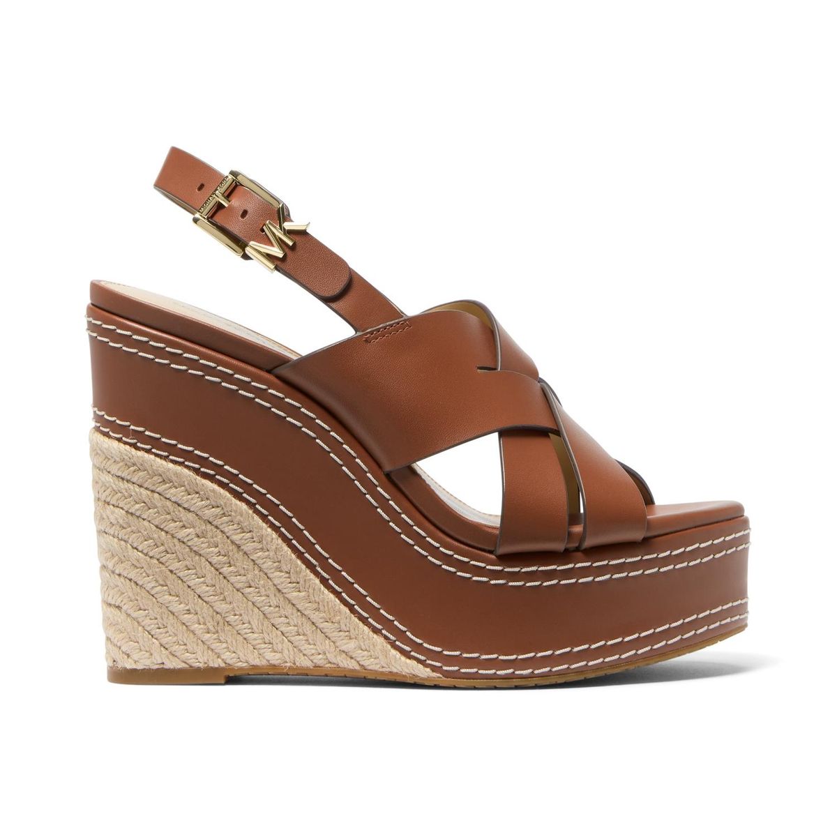 MICHAEL KORS - Sandalia Mujer Cuero Café Michael Kors