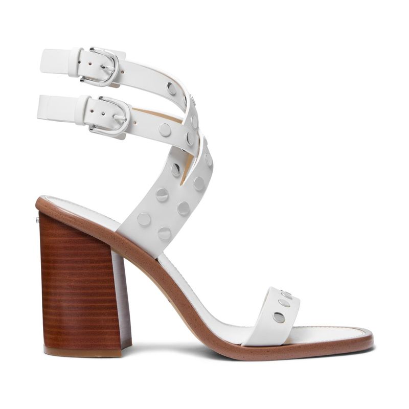 MICHAEL KORS - Sandalia Mujer Cuero Plata Michael Kors