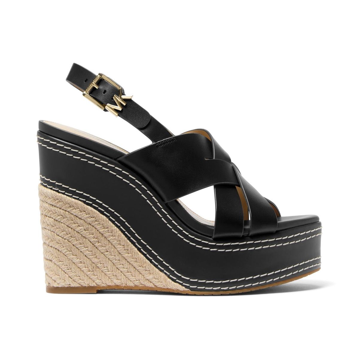 MICHAEL KORS - Sandalia Mujer Cuero Negro Michael Kors