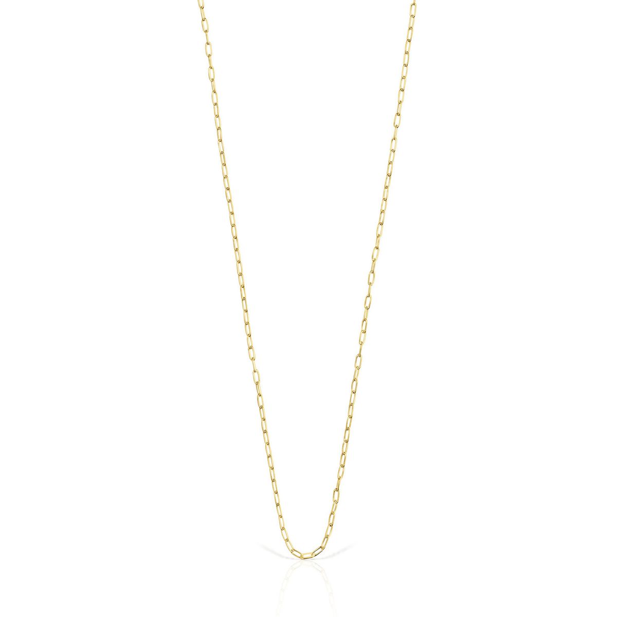 TOUS - Gargantilla Con Baño De Oro 18 Kt Sobre Plata Y Anillas Rectangulares, 40 Cm Chain