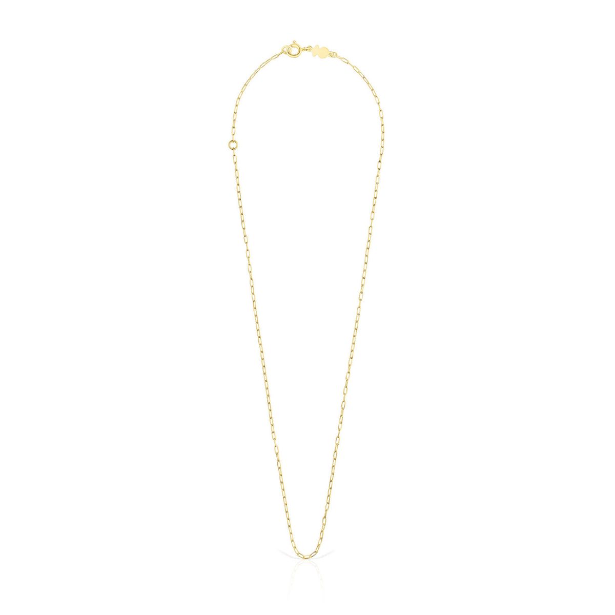 TOUS - Gargantilla Con Baño De Oro 18 Kt Sobre Plata Y Anillas Rectangulares, 40 Cm Chain