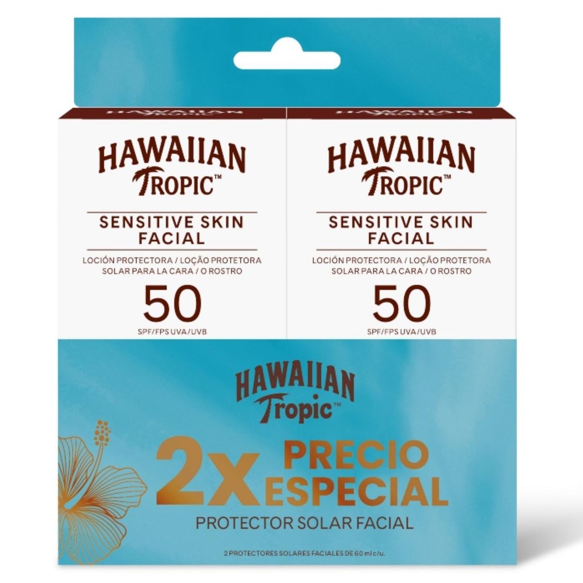HAWAIIAN TROPIC - Pack Facial Sensitive Fps 50 Hawaiian Tropic