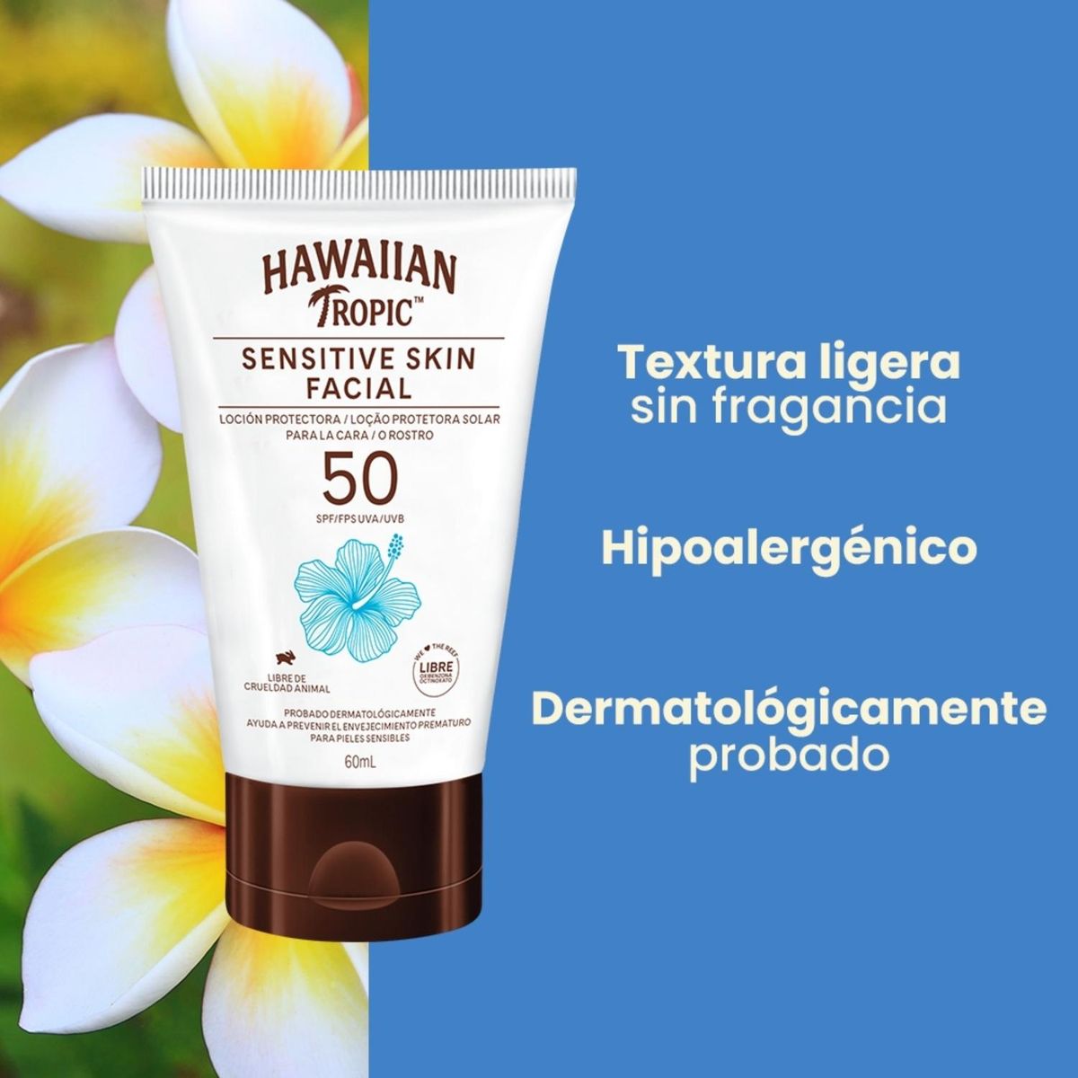 HAWAIIAN TROPIC - Pack Facial Sensitive Fps 50 Hawaiian Tropic