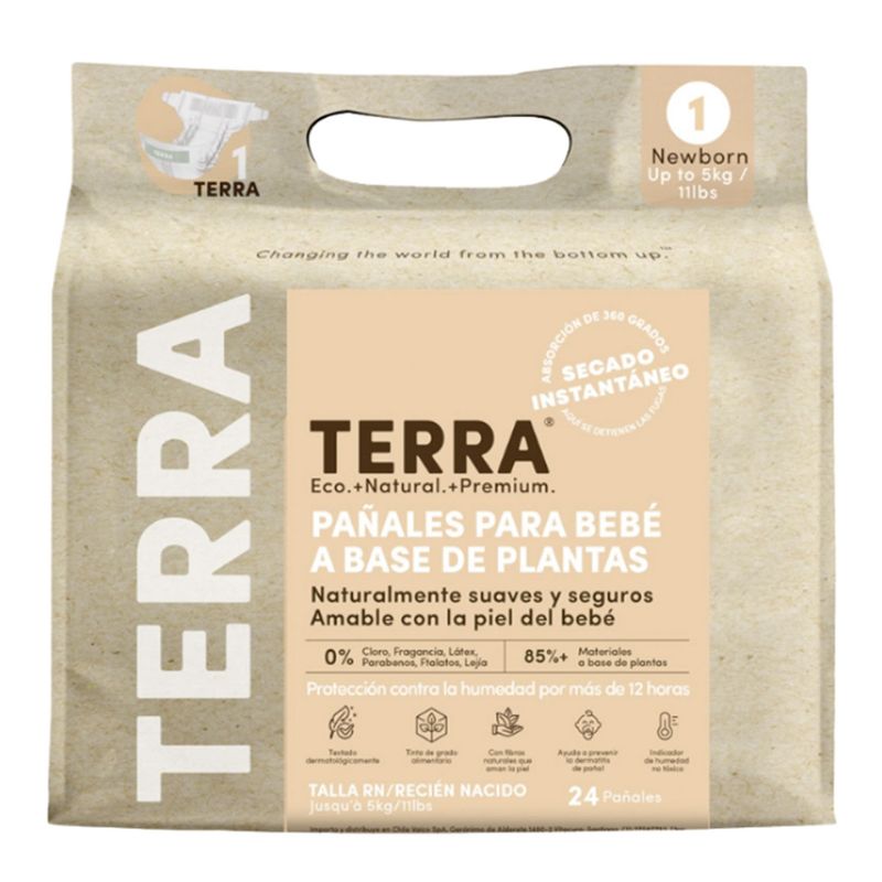 TERRA - Pañales Terra Biodegradables RN