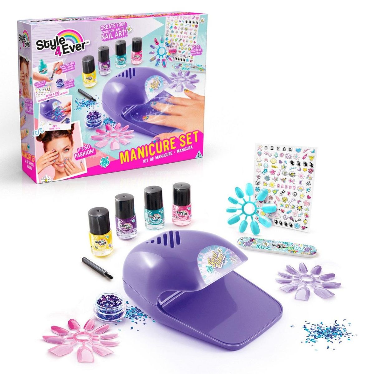 CANAL TOYS - Kit Pinta Uñas para Niñas con Secador Canal Toys