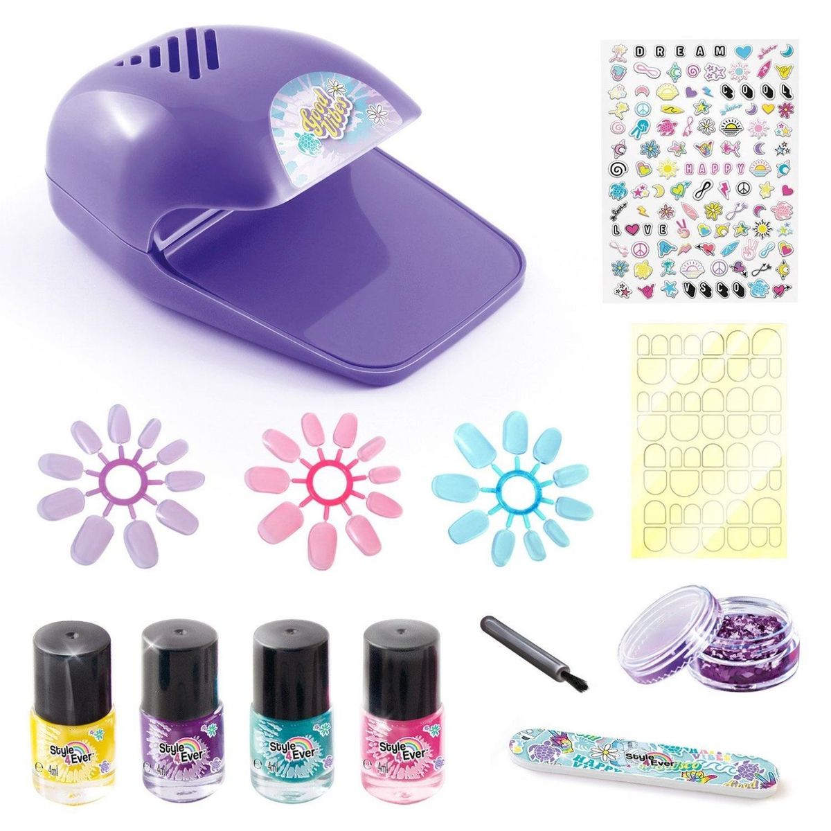 CANAL TOYS - Kit Pinta Uñas para Niñas con Secador Canal Toys