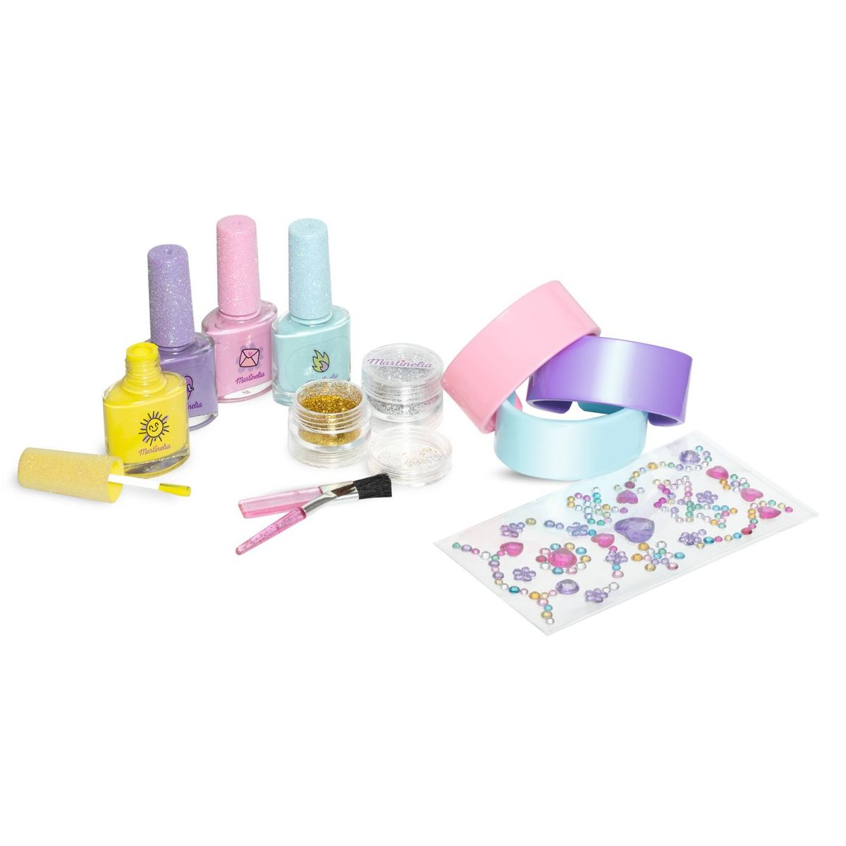 MARTINELIA - Kit de Pinta Uñas y Pulseras para Niñas Martinelia