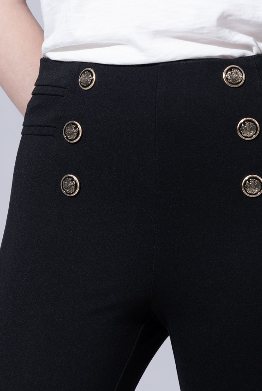 BRICK LONDON - Pantalón Básico Tiro Alto Mujer