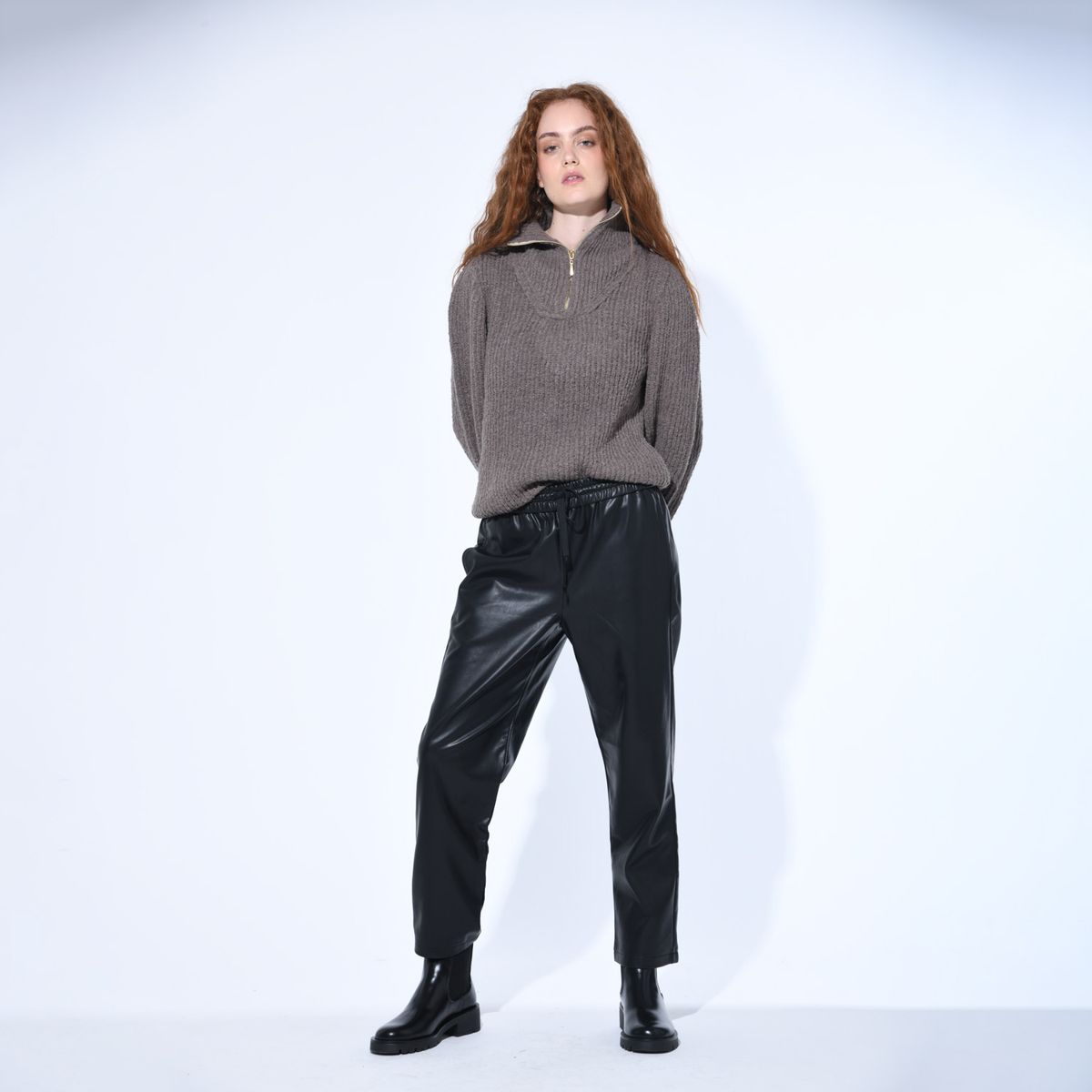 BRICK LONDON - Pantalón Básico Tiro Alto Mujer