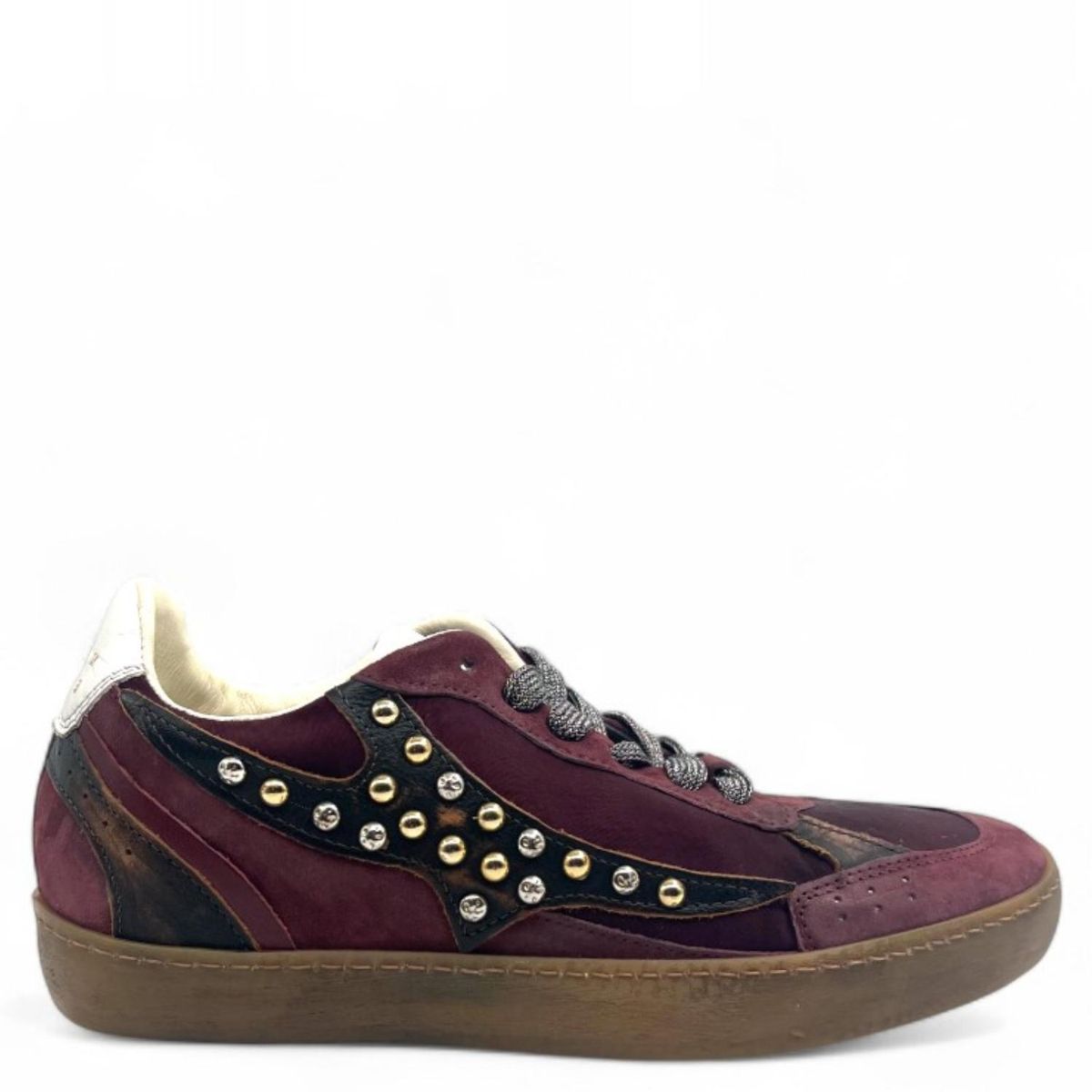 AS 98 - Zapatilla Urbana Mujer Cuero Burdeo As 98