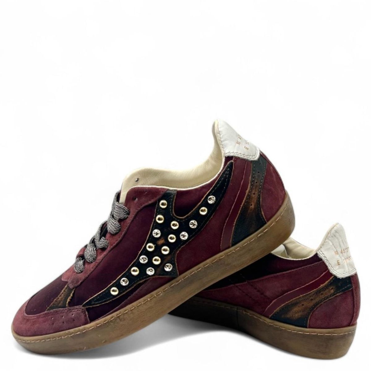 AS 98 - Zapatilla Urbana Mujer Cuero Burdeo As 98