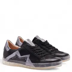 AS 98 - Zapatilla Urbana Mujer Cuero Negro