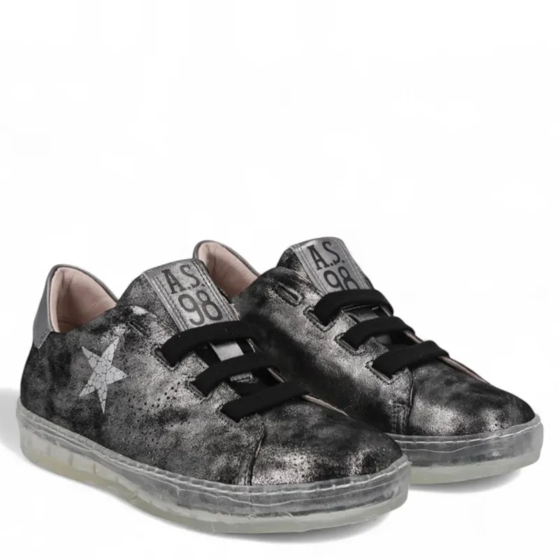 AS 98 - Zapatilla Urbana Mujer Cuero Gris AS 98