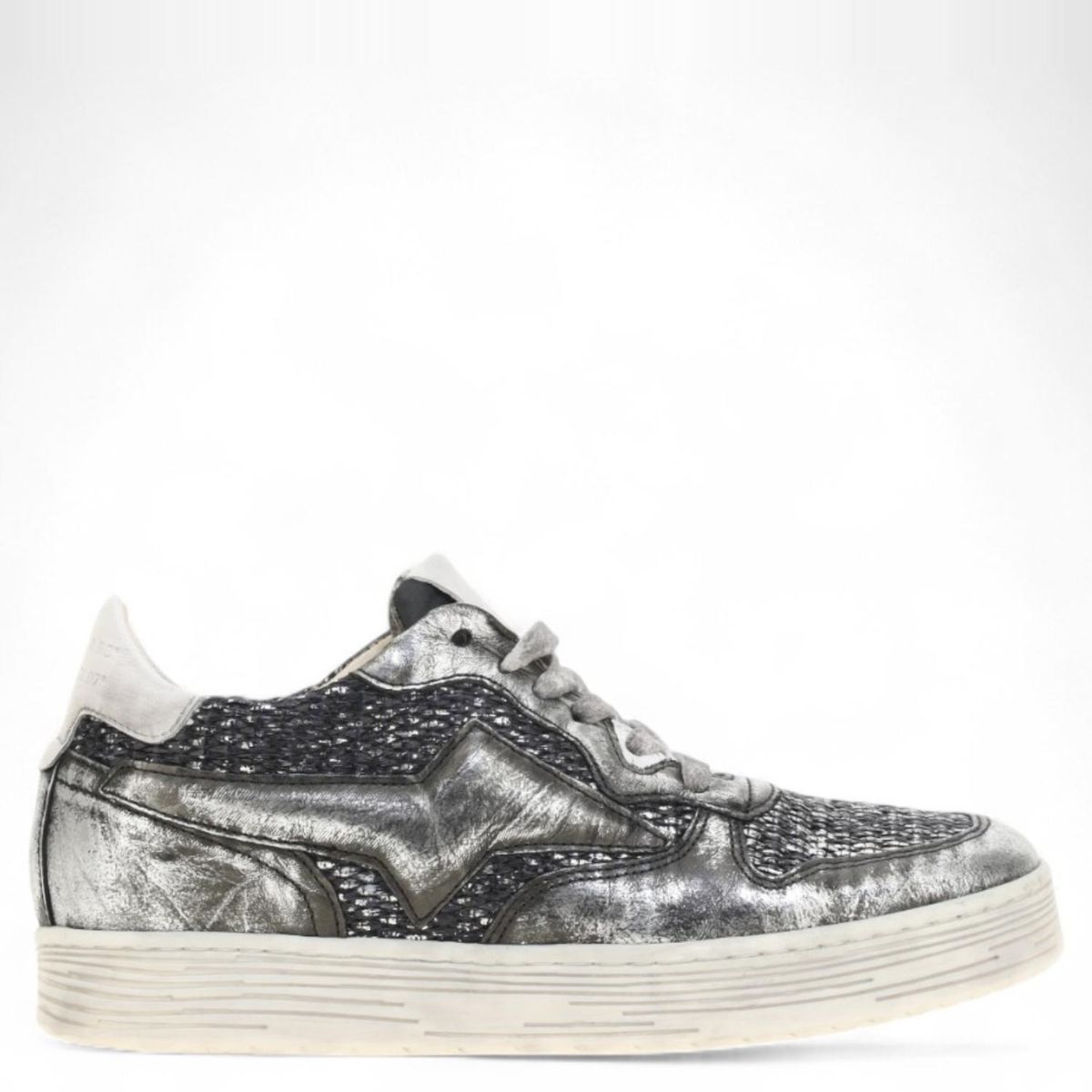 AS 98 - Zapatilla Urbana Mujer Cuero Plateada As 98