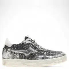 AS 98 - Zapatilla Urbana Mujer Cuero Plateada