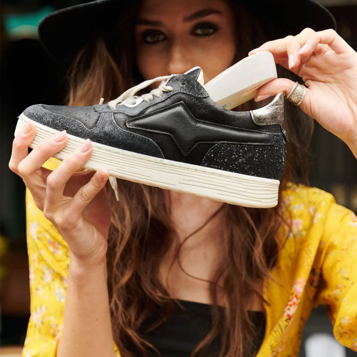 AS 98 - Zapatilla Urbana Mujer Cuero Negra As 98