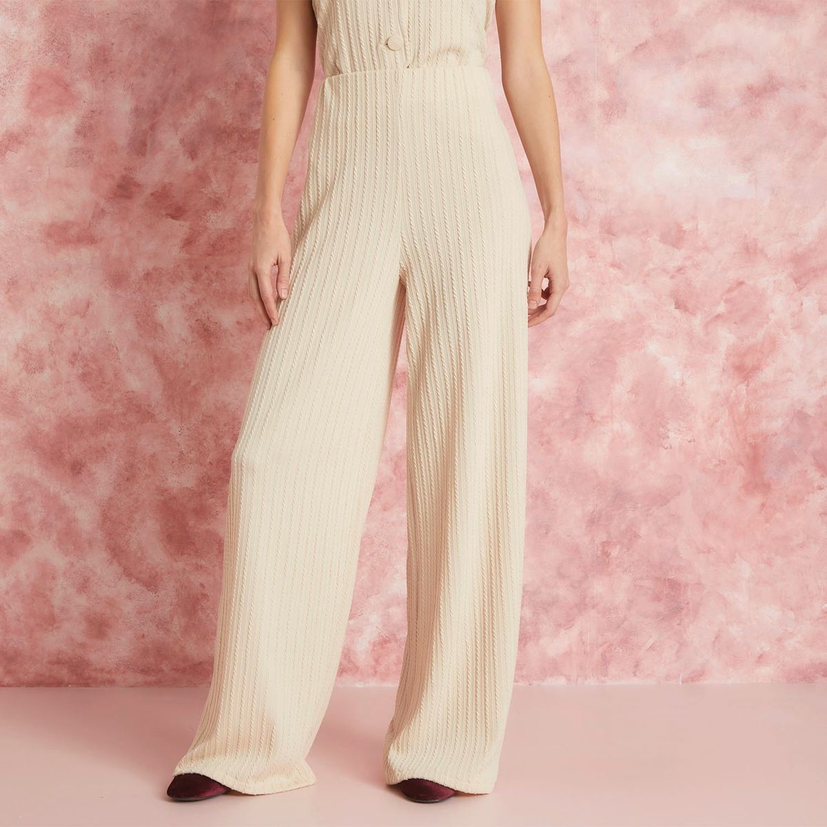 ROSSAMOLA - Pantalón Básico Tiro Alto Mujer Rossamola