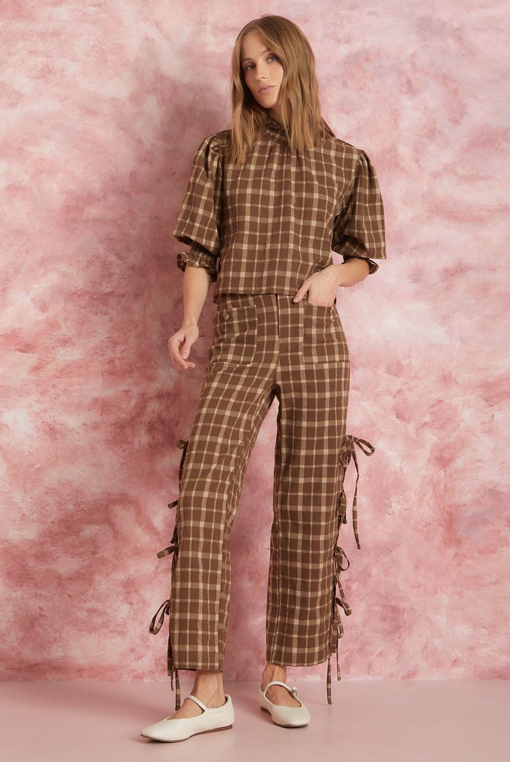 ROSSAMOLA - Pantalón Básico Tiro Alto Mujer Rossamola