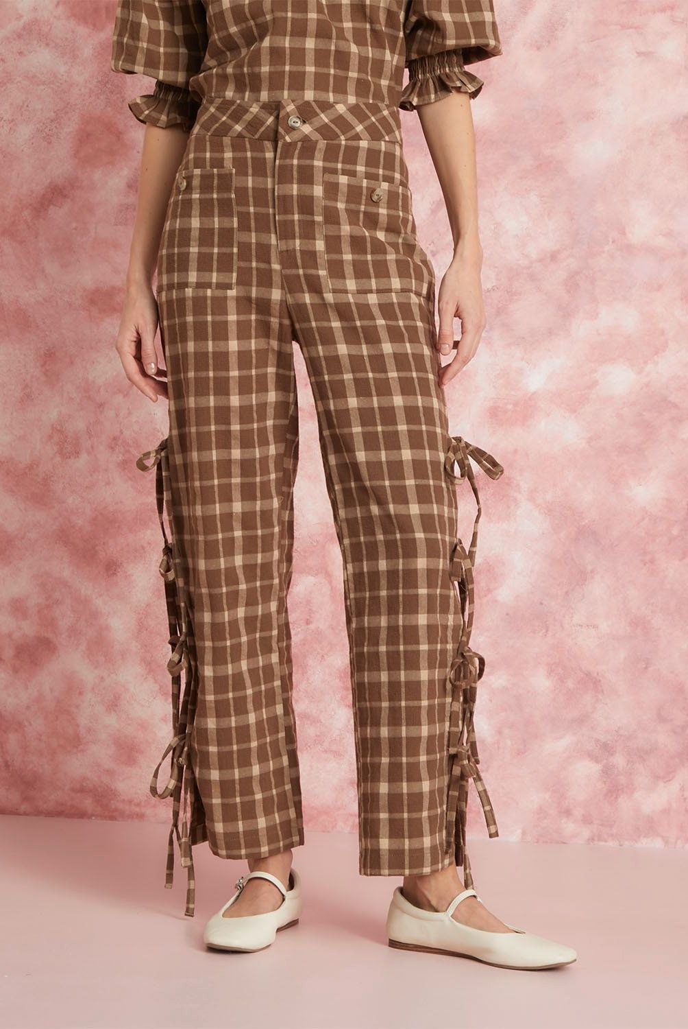 ROSSAMOLA - Pantalón Básico Tiro Alto Mujer Rossamola