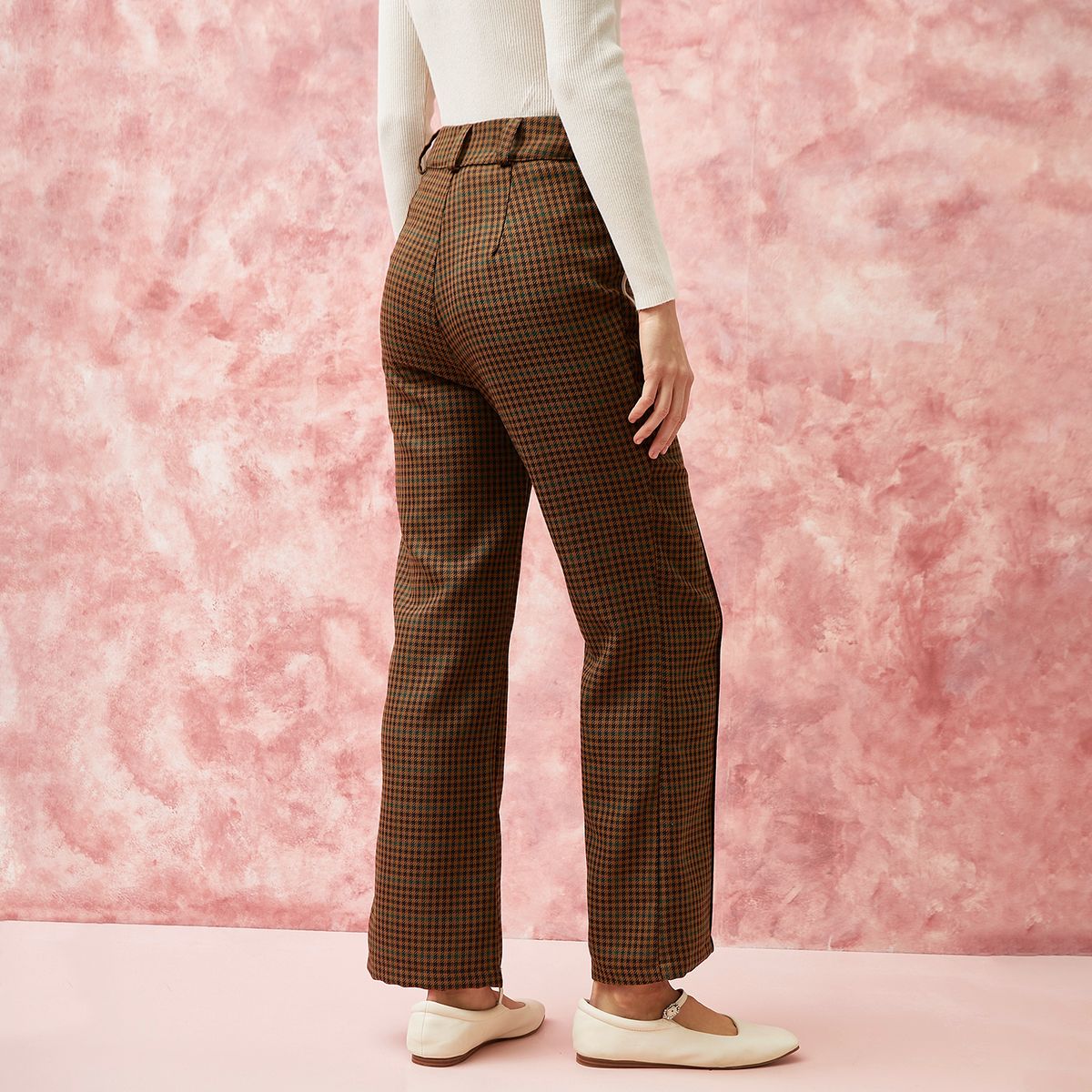 ROSSAMOLA - Pantalón Básico Tiro Alto Mujer Rossamola