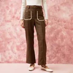 ROSSAMOLA - Pantalón Básico Tiro Alto Mujer