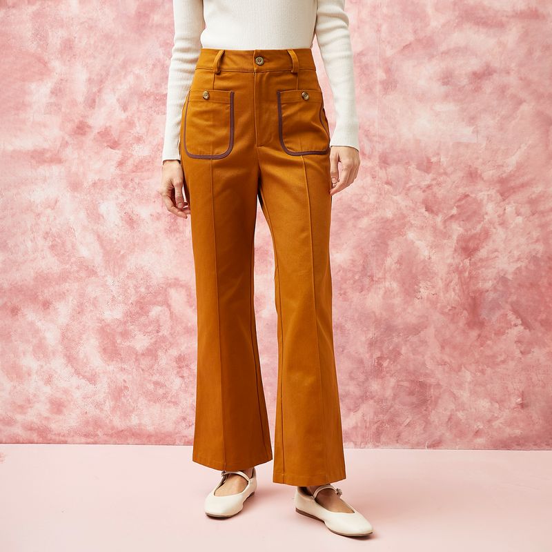 ROSSAMOLA - Pantalón Básico Tiro Alto Mujer Rossamola