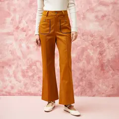ROSSAMOLA - Pantalón Básico Tiro Alto Mujer