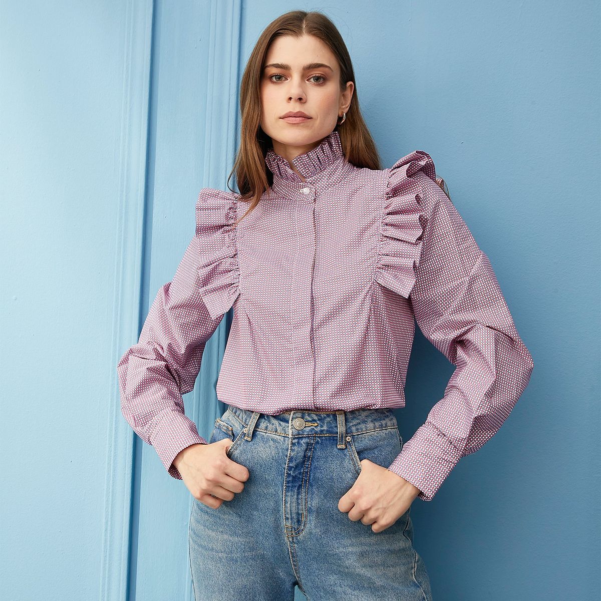 CAER EN GRACIA - Blusa Manga Larga Mujer