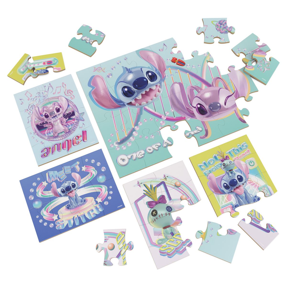 LILO & STITCH - Puzzle Stitch De Madera 5 En 1 Lilo & Stitch