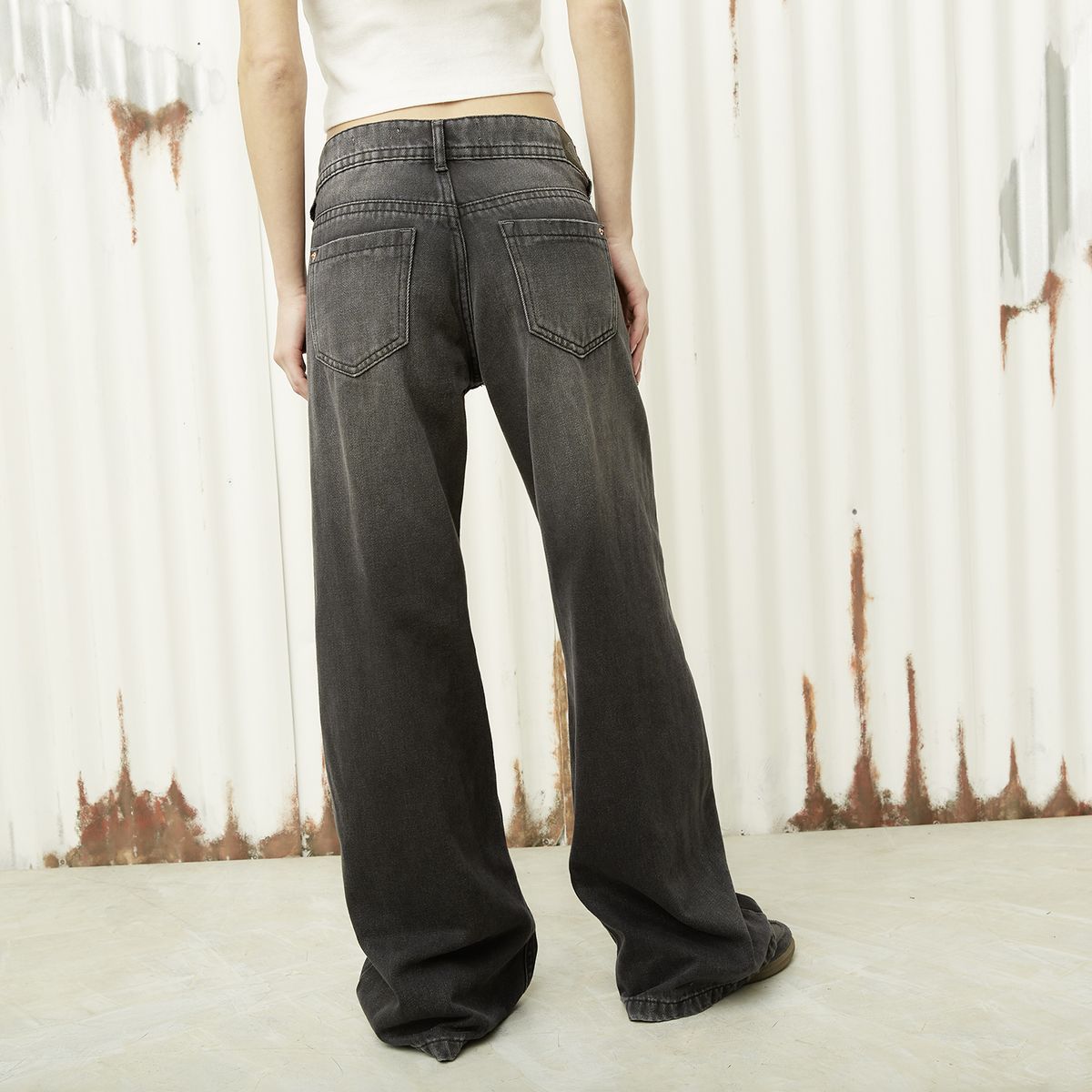 AMERICANINO - Jeans Wide Leg Tiro Bajo Mujer Americanino