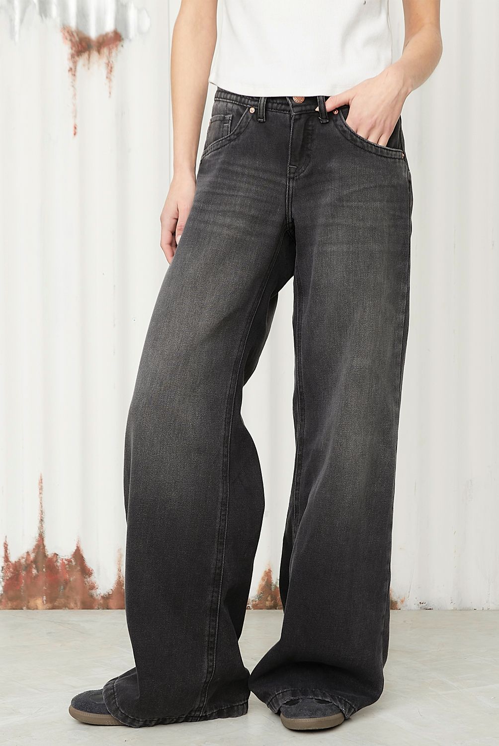 AMERICANINO - Jeans Wide Leg Tiro Bajo Mujer Americanino