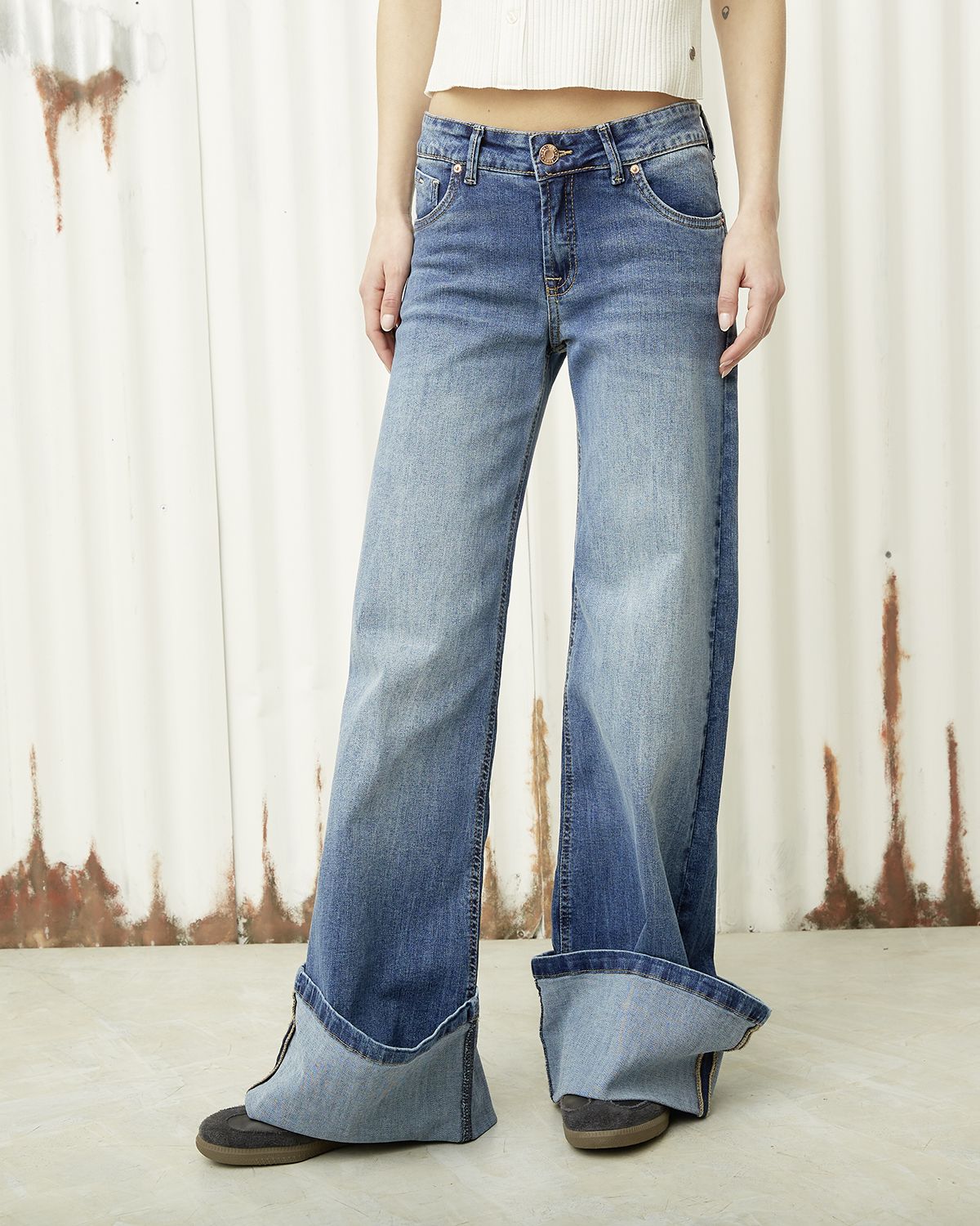 Talle Xxl Falabella Ropa De Mujer Talles Grandes Wide Leg Jeans