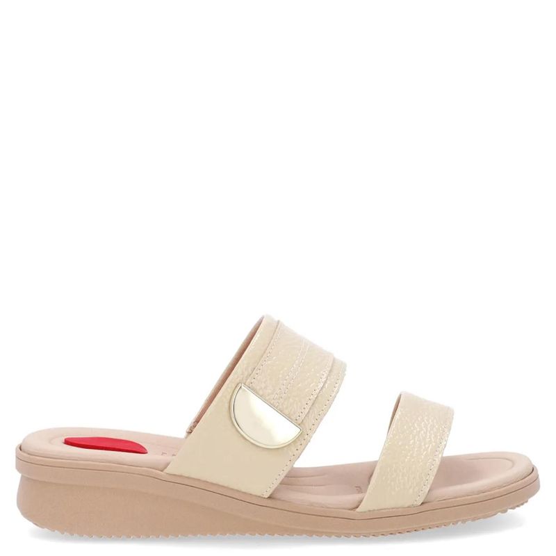 USAFLEX - Sandalia Mujer Cuero Blanco Usaflex