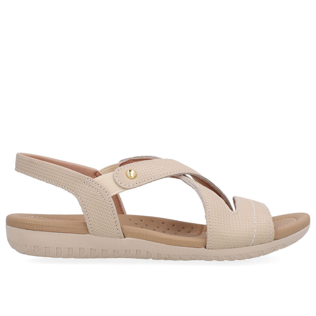 USAFLEX - Sandalia Mujer Cuero Amarillo Usaflex