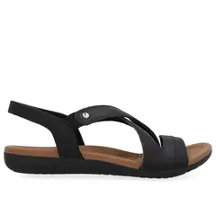 USAFLEX - Sandalia Mujer Cuero Negro