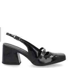 USAFLEX - Zapato Formal Mujer Cuero Negro