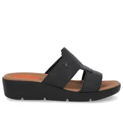 USAFLEX - Sandalia Mujer Cuero Negro