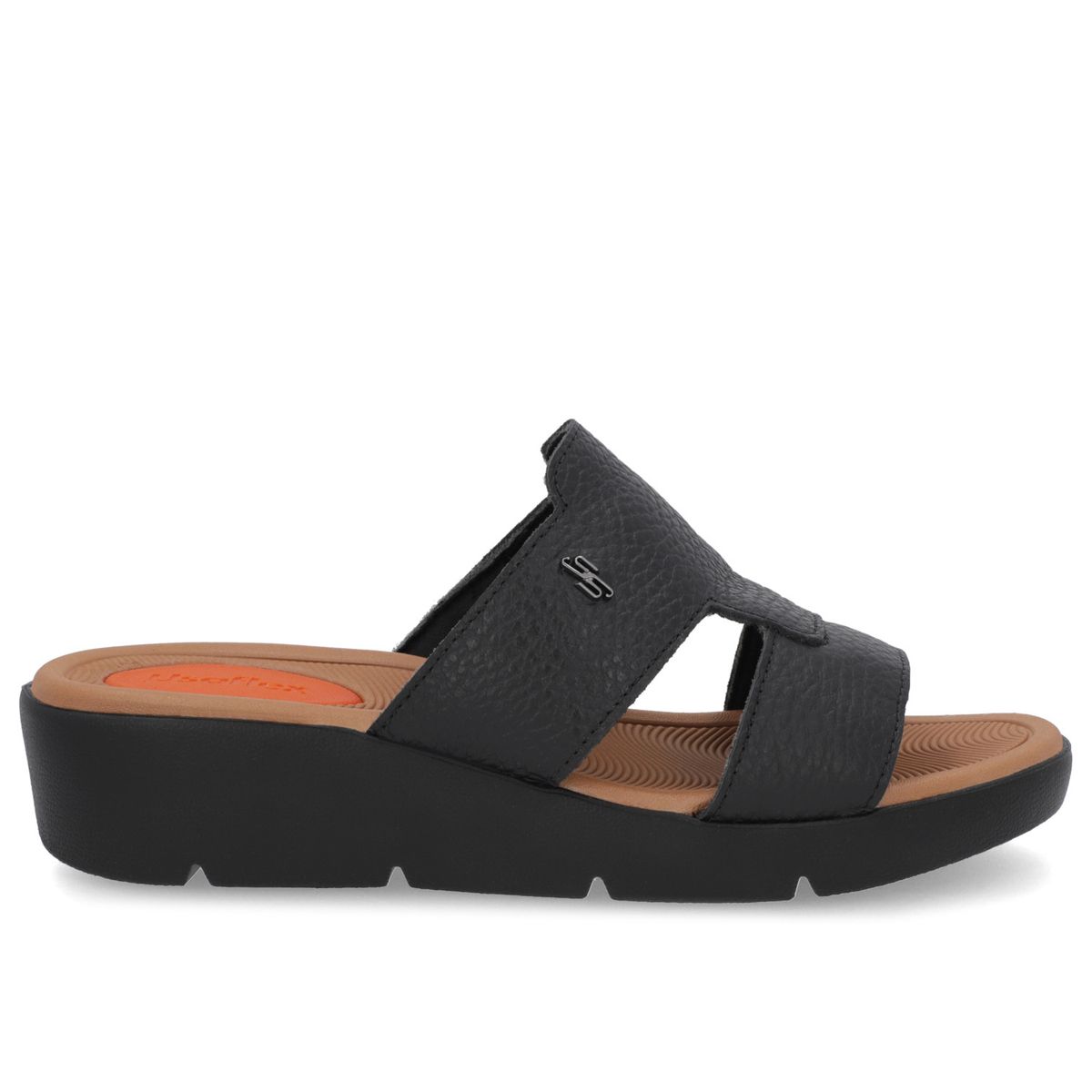 USAFLEX - Sandalia Mujer Cuero Negro Usaflex