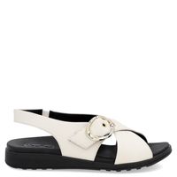Sandalia Mujer Cuero Blanco