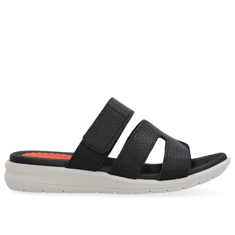USAFLEX Sandalia Mujer Cuero Negro