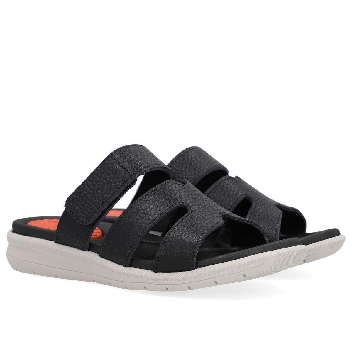 USAFLEX - Sandalia Mujer Cuero Negro Usaflex