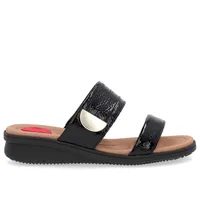 Sandalia Mujer Cuero Negro