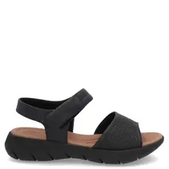 USAFLEX - Sandalia Mujer Cuero Negro
