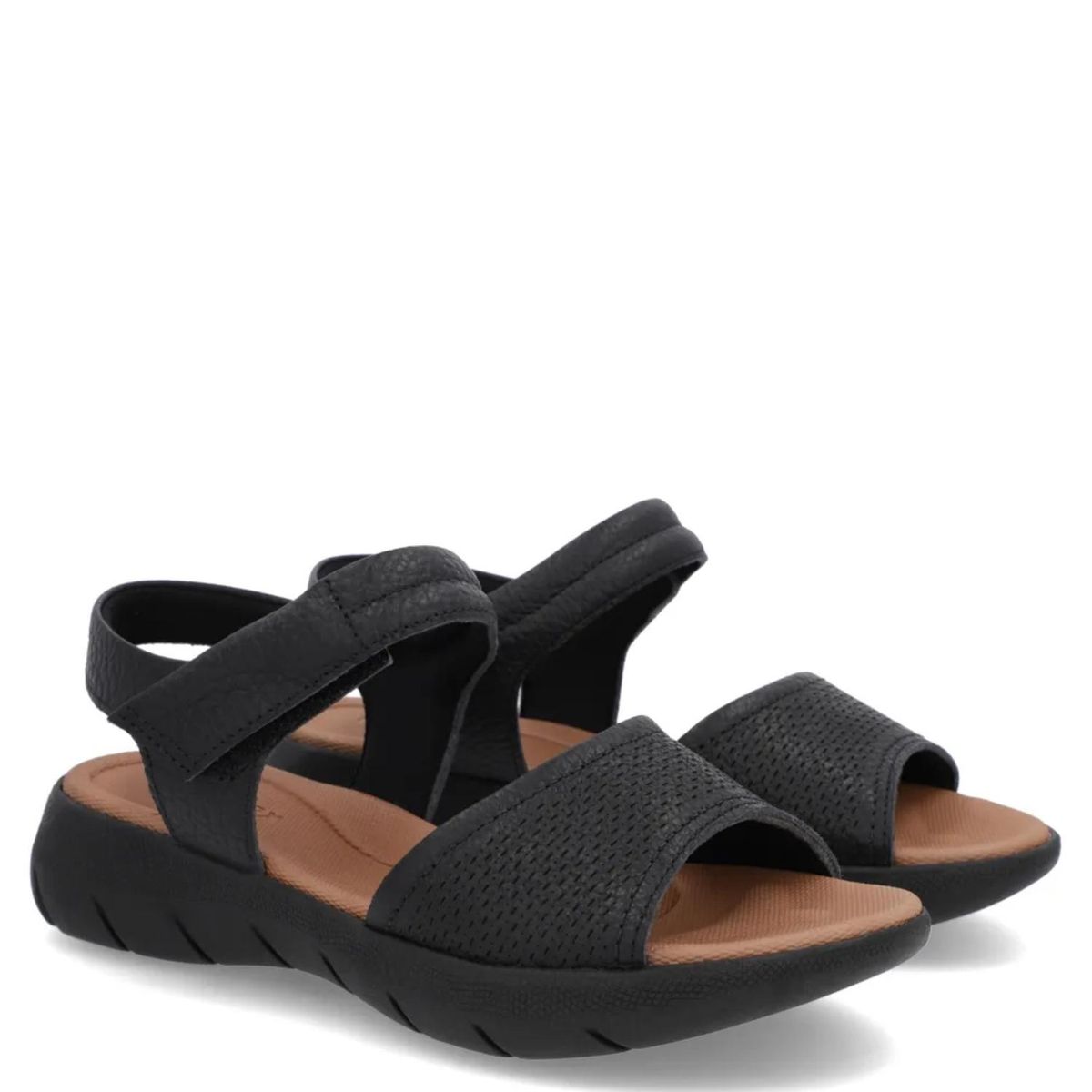 USAFLEX - Sandalia Mujer Cuero Negro Usaflex