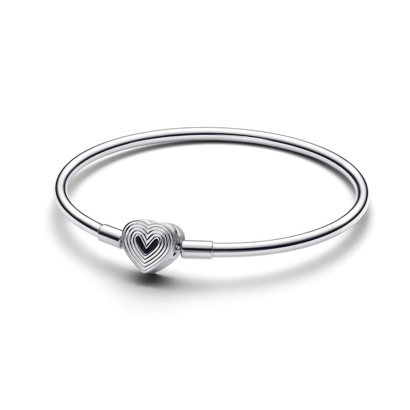 PANDORA - Brazalete Rigido Corazón Plata Mujer Pandora