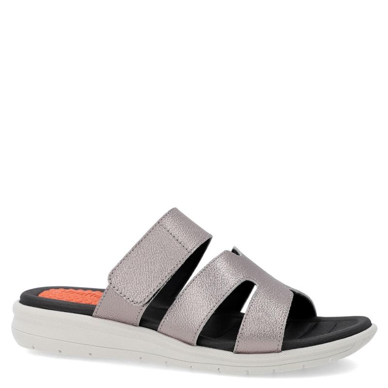 USAFLEX - Sandalia Mujer Cuero Plata Usaflex