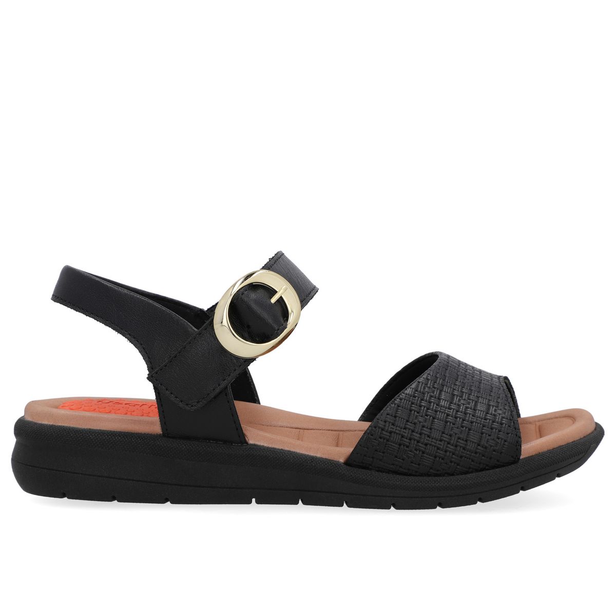 USAFLEX - Sandalia Mujer Cuero Negro Usaflex