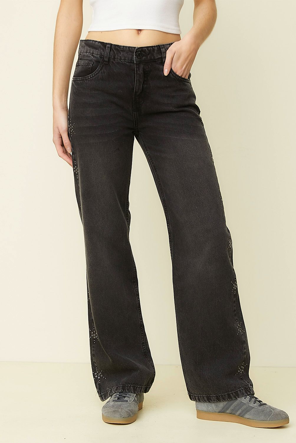 SYBILLA - Jeans Straight Tiro Bajo Mujer Sybilla