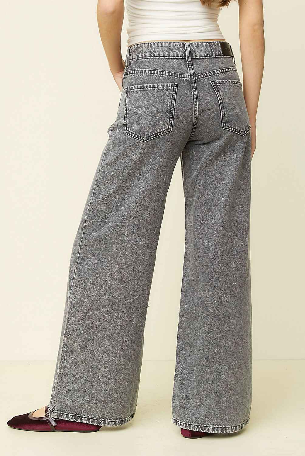 SYBILLA - Jeans Wide Leg Tiro Bajo Mujer Sybilla