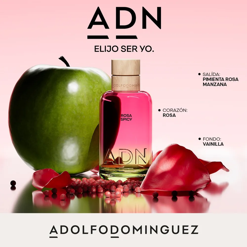 Adolfo Domínguez ADN Rosa Spicy EDP 100 ml, foto 3